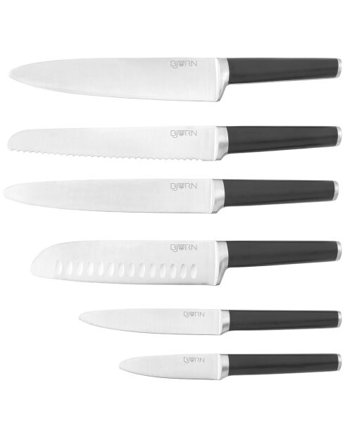 6 Couteaux de cuisine Jona inox mat