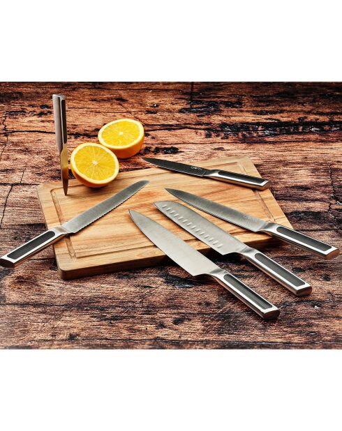 6 Couteaux de cuisine Loki inox mat