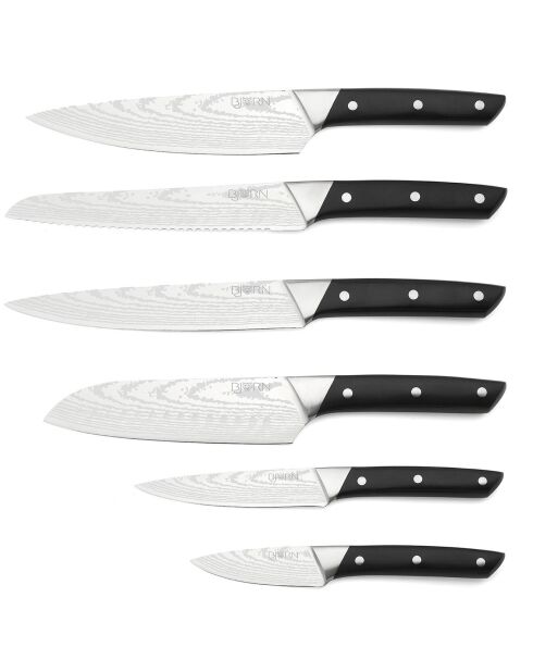 6 Couteaux de cuisine Erling inox mat