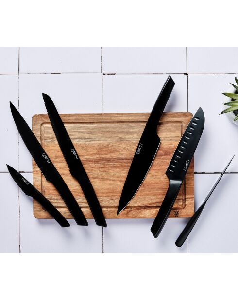 Couteaux de cuisine Jensen - 6 pièces noir mat