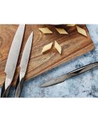 Bloc avec couteaux de cuisine Larus Skagen gris métal- 7 pièces