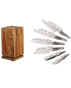 Bloc avec couteaux de cuisine Larus Skagen gris métal- 7 pièces