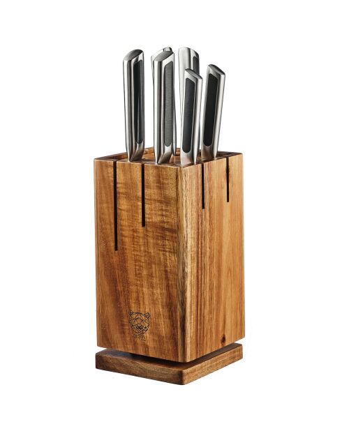 Loki Skagen Mattblock aus Edelstahl mit Küchenmessern - 7 Stück