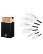 Bloc avec couteaux de cuisine Loki Porvoo inox mat - 8 pièces