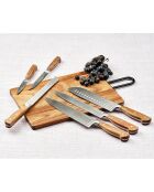 Bloc avec couteaux de cuisine Jakob Skagen bois mat - 7 pièces