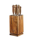 Bloc avec couteaux de cuisine Jakob Skagen bois mat - 7 pièces