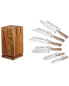 Bloc avec couteaux de cuisine Jakob Skagen bois mat - 7 pièces