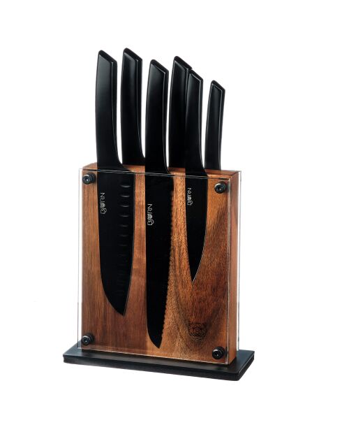 Bloque Jensen Rauma con cuchillos de cocina - 7 piezas