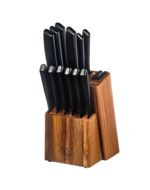 Bloc avec couteaux de cuisine et couteaux à steak Jensen Loviisa - 14 pièces