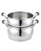 Couscoussier induction argenté - D.24 cm