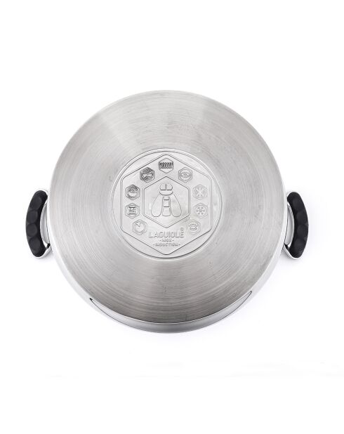 Couscoussier induction argenté - D.24 cm