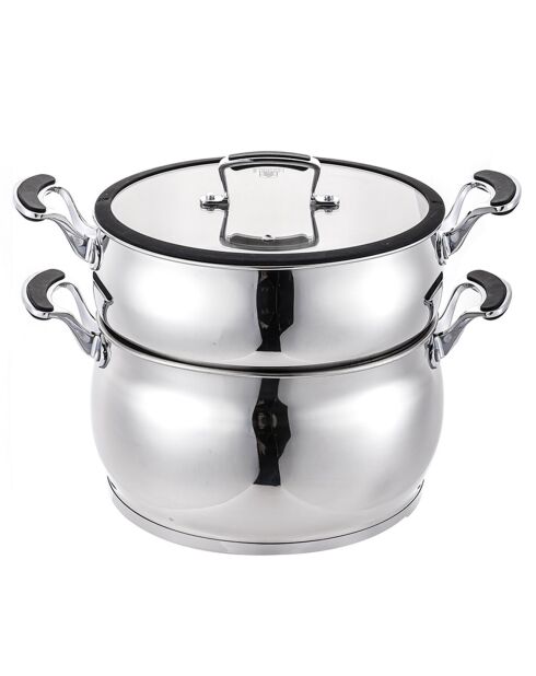 Coucoussier a induzione in argento - D.26 cm