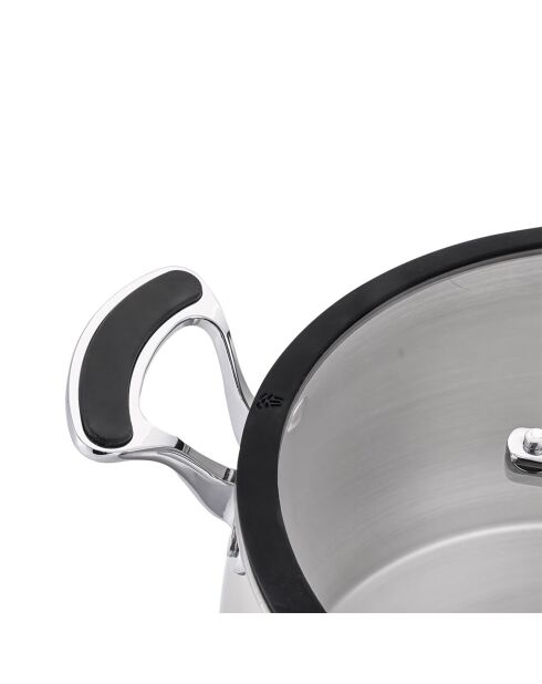 Couscoussier induction  argenté- D.28 cm