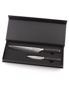 Coffret de 2 couteaux damarus Marcel noir