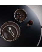 Set de vajilla marrón capuchino - 18 piezas