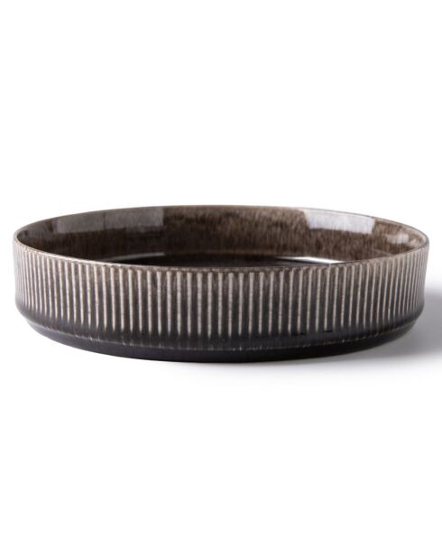 Set de vajilla marrón capuchino - 18 piezas