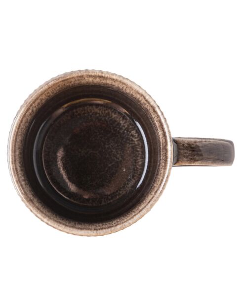 2 Mugs Cappuccino marron - D.8.8x9 cm