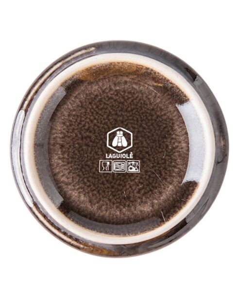 4 Tasses Cappuccino marron - D.7.2x7.5 cm