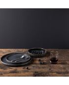 Set de vajilla negro antracita - 18 piezas