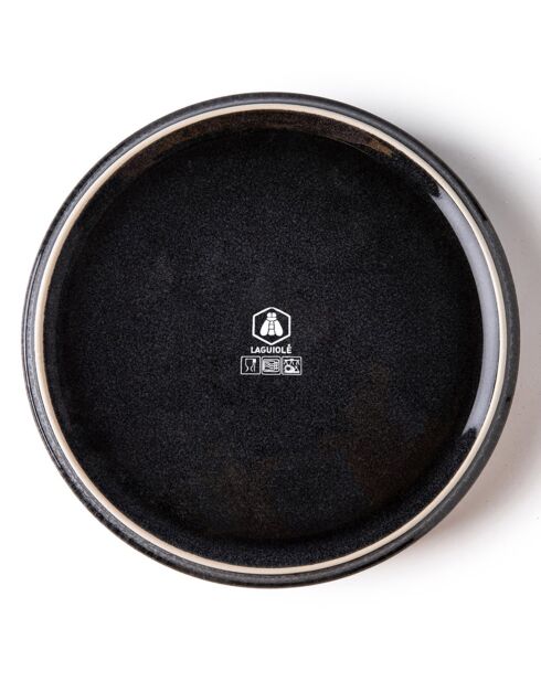 Set de vajilla negro antracita - 18 piezas