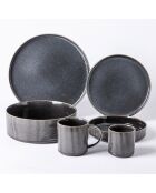 Set de vajilla negro antracita - 18 piezas