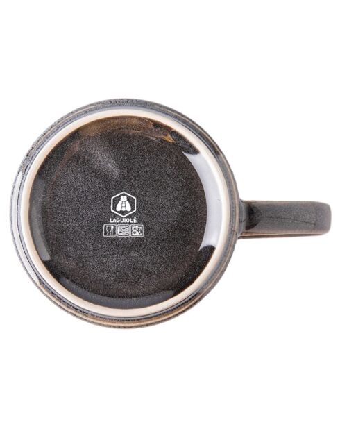 2 Mugs Charbon noirs - D.8.8x9 cm