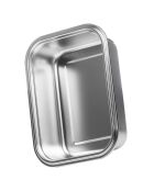 3 Boîtes de conservation rectangulaires inox  argentées