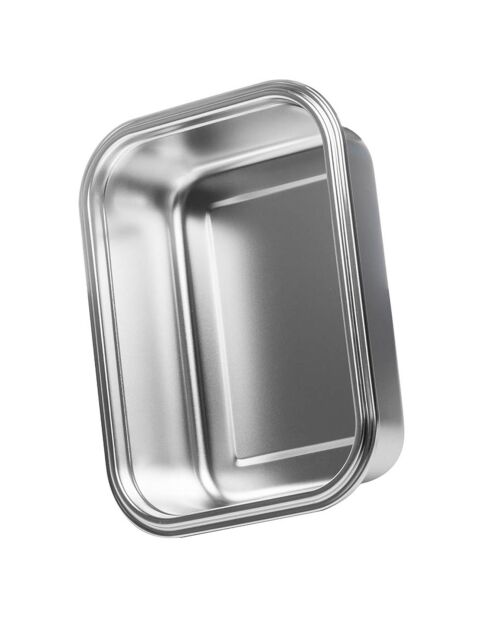 3 Boîtes de conservation rectangulaires inox  argentées