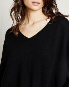 Pull poncho 100% Cachemire Axelle Col V noir