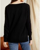 Pull ample 100% Cachemire Iris Col V noir