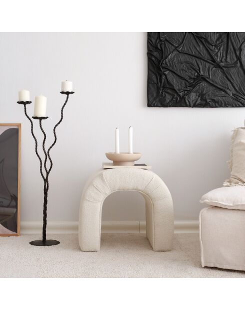 Pouf Nu crème - 51x45x46 cm