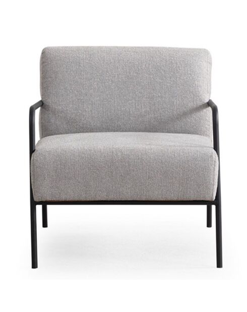 Fauteuil Bergere gris - 70x90x75 cm