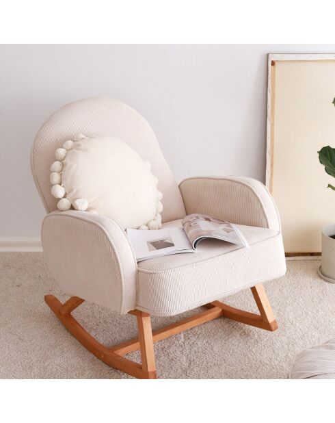 Fauteuil à bascyle Yoko blanc - 75x91x91 cm
