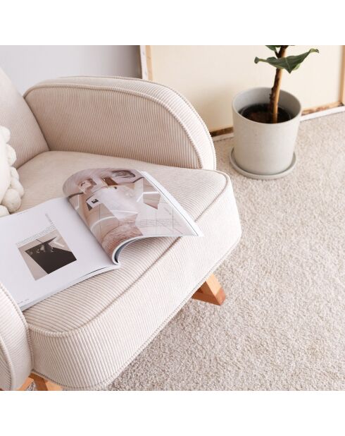 Fauteuil à bascyle Yoko blanc - 75x91x91 cm