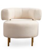 Fauteuil rond River blanc - 76x85x80 cm