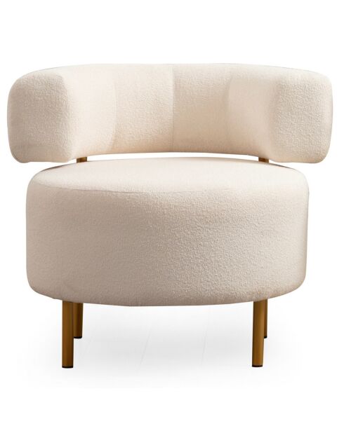 Fauteuil rond River blanc - 76x85x80 cm