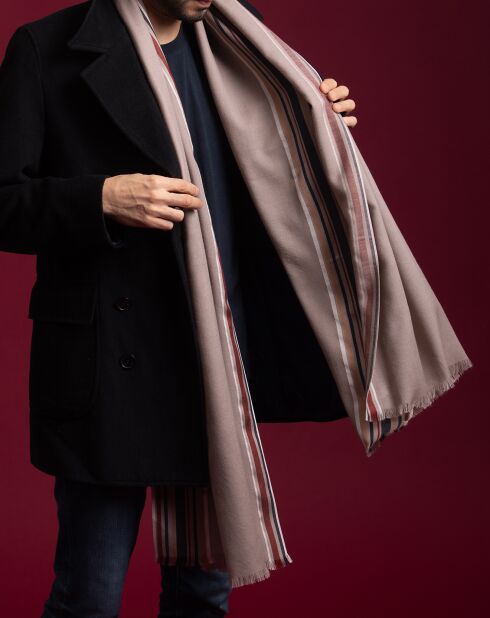 Etole en Laine, Soie & Cachemire Méridien beige - 70x200 cm