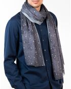 Etole en Coton Bio Neptune grise - 70x200 cm
