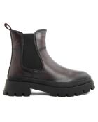 Chelsea Boots en Cuir Maora bordeaux foncé
