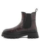 Chelsea Boots en Cuir Maora bordeaux foncé