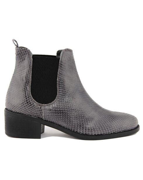 Chelsea Boots en Cuir Uma grises