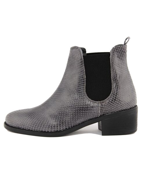 Chelsea Boots en Cuir Uma grises