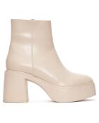 Bottines Enora beiges - Talon 9 cm