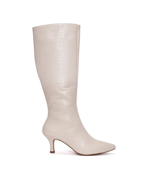 Bottes Opaline ivoire - Talon 7 cm