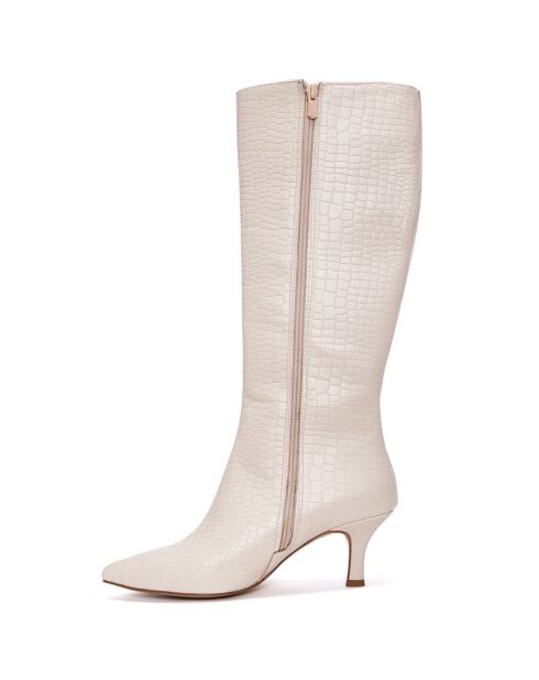 Bottes Opaline ivoire - Talon 7 cm