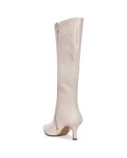 Bottes Opaline ivoire - Talon 7 cm