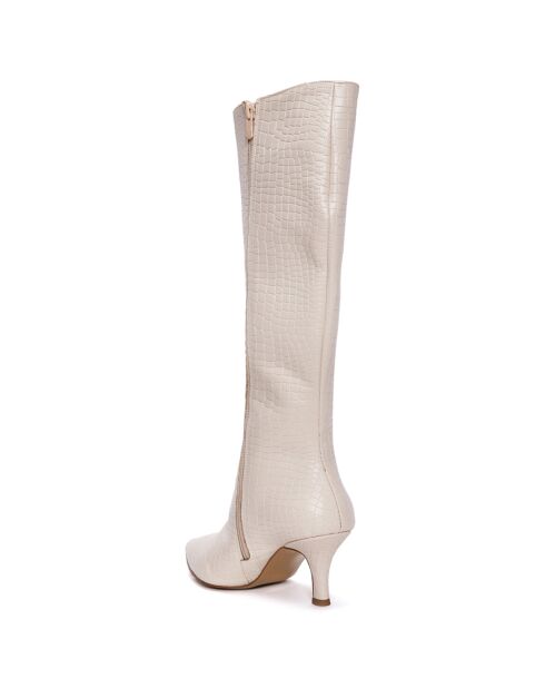 Bottes Opaline ivoire - Talon 7 cm
