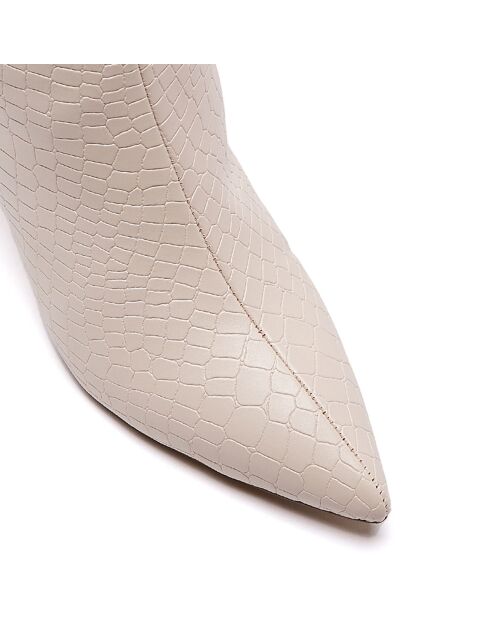 Bottes Opaline ivoire - Talon 7 cm
