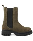 Bottines en Velours de Cuir Gloria kaki