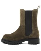 Bottines en Velours de Cuir Gloria kaki